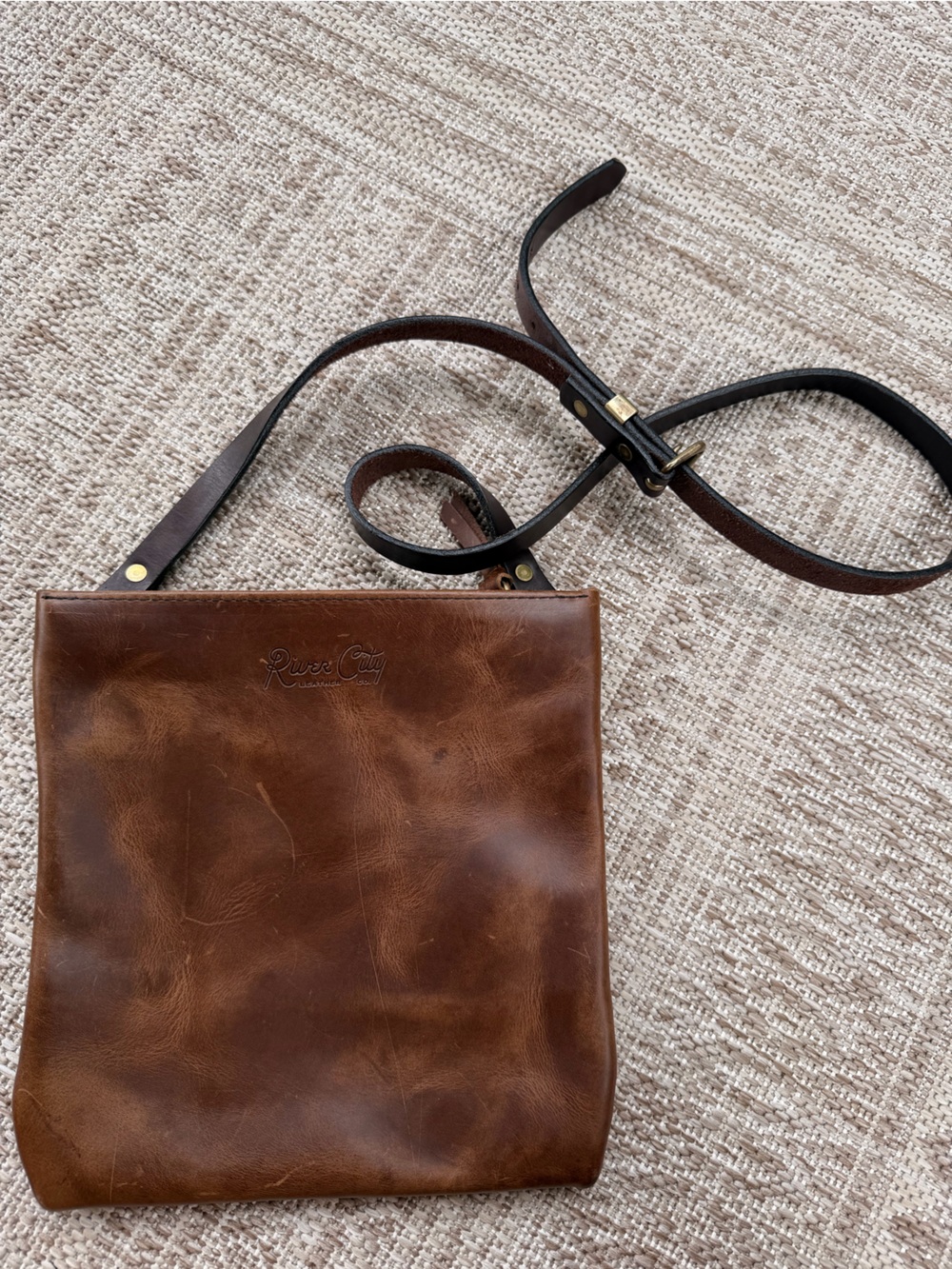 River City Leather Crossbody Bag - Brown
